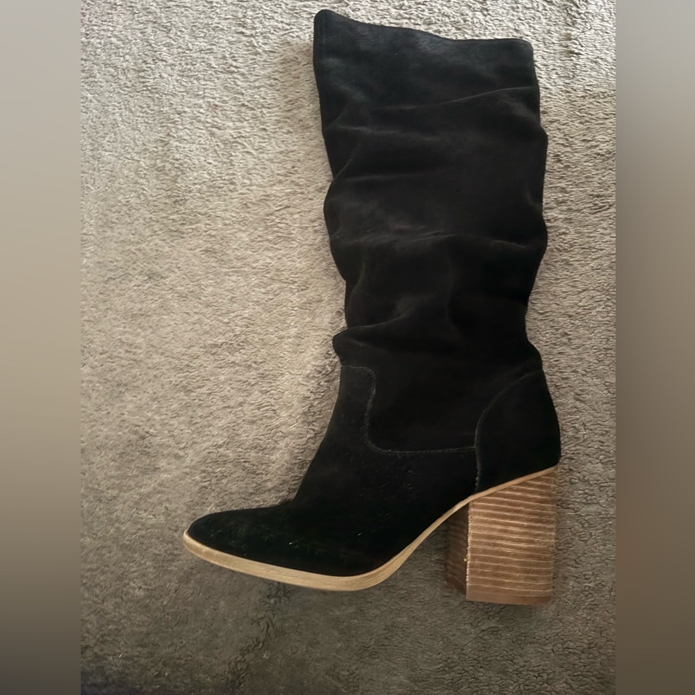 Steve Madden Savas Black Suede Boots size 10